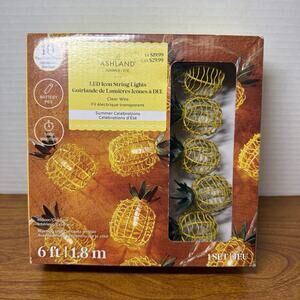 TROPICAL PINEAPPLE STRING LIGHT SET~10 Lights, Battery Operated~6 Ft. By Ashland
